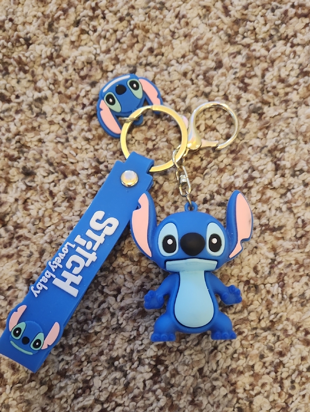 Stitch Blue Silicone Keychain Toy - Kids Accessory